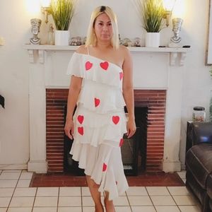 White Hearts Dress